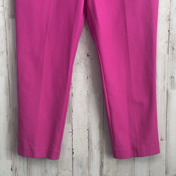 Ann‎ Taylor Eva Ankle Pants 12 Petite Career Pink Stretch Pockets Spring NEW - Picture 2 of 9